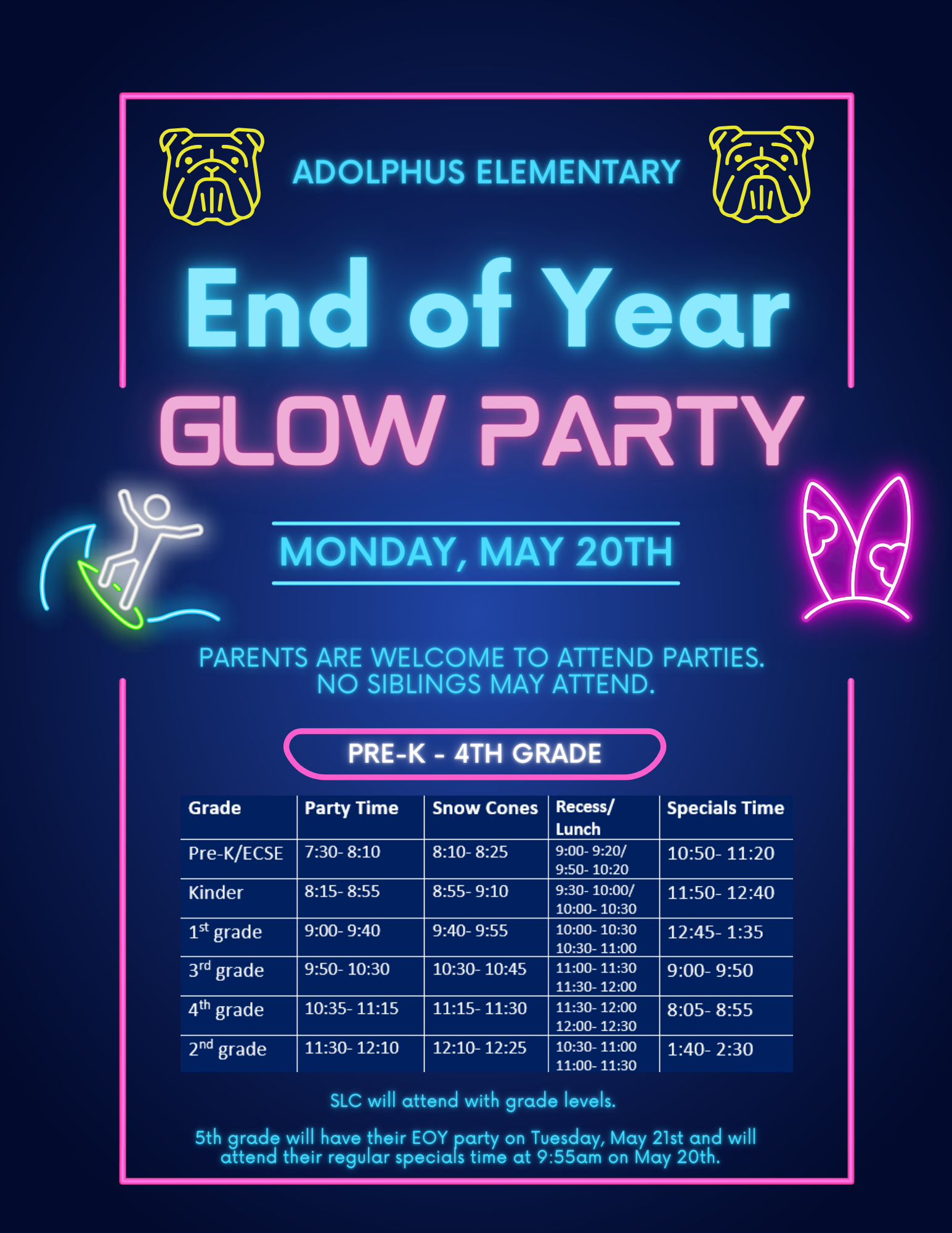 End of Year Glow Party 2024