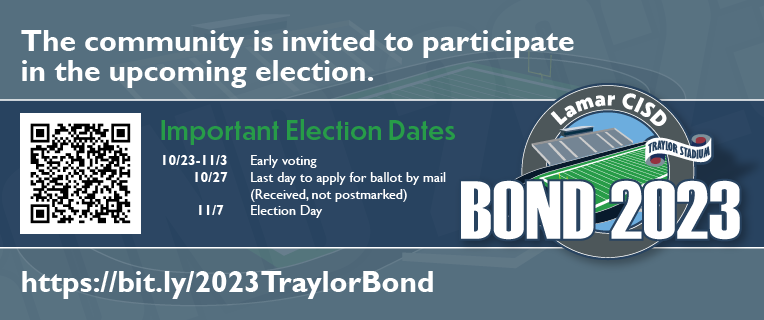 2023 Bond, Important Election Dates, and QR Code
