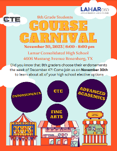 Flyer advertising the Course Carnival on November 30