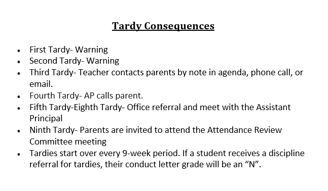 Tardy policy 20-21