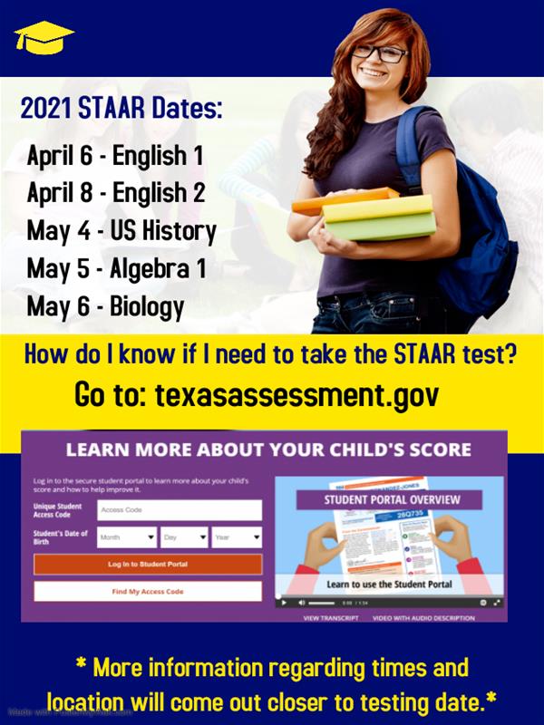 STAAR Date Information