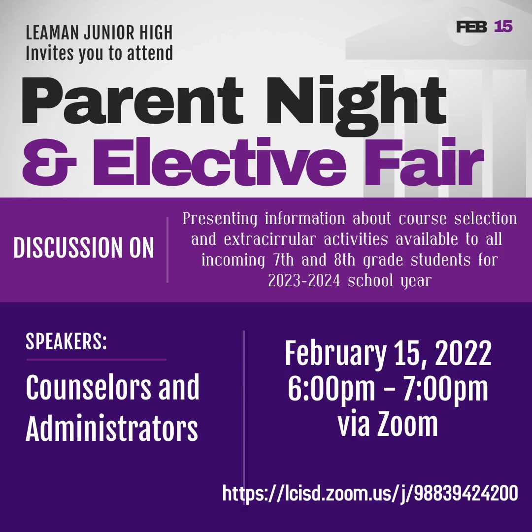 Leaman Course Selection Night