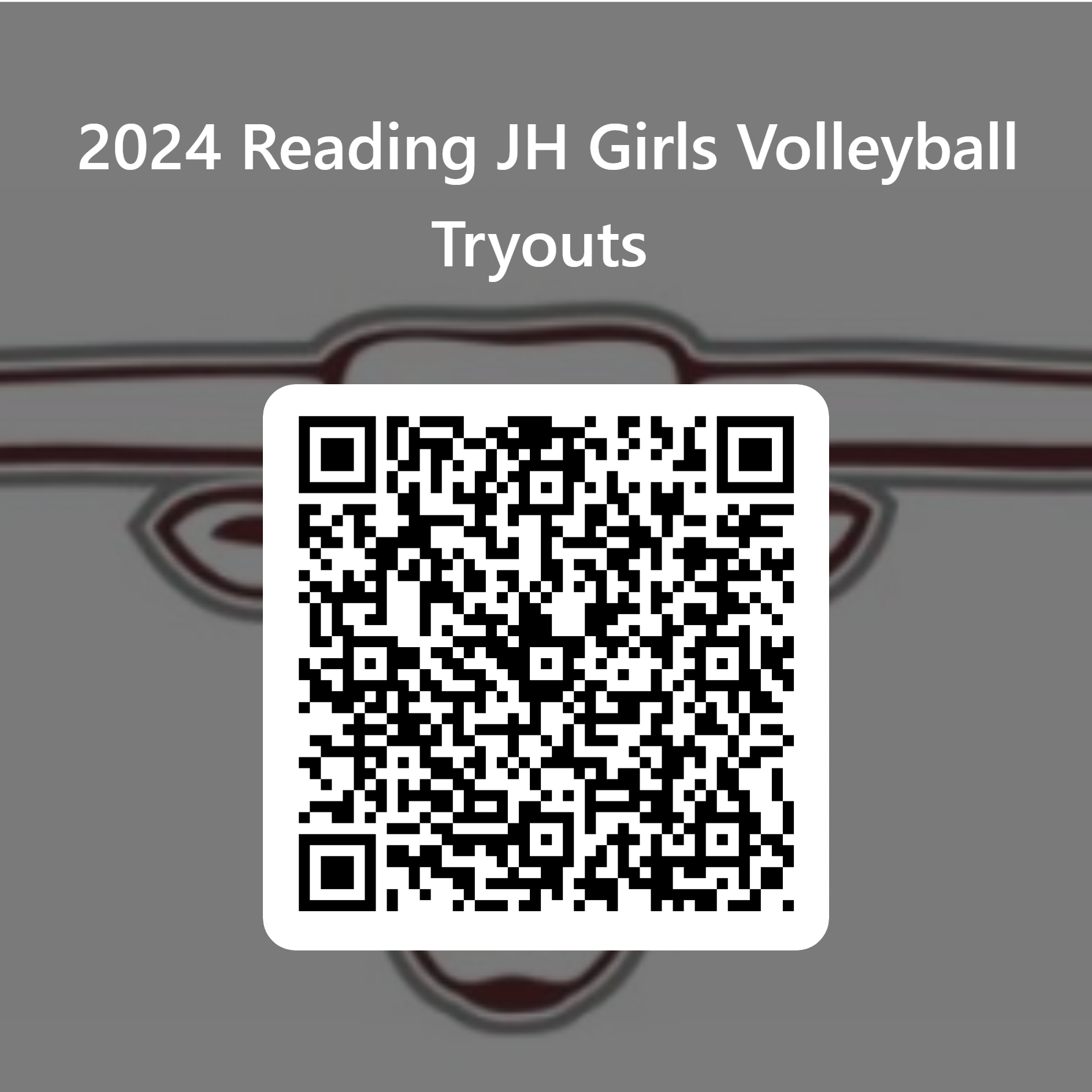 QRCode for 2024 Reading JH Girls Volleyball Tryouts